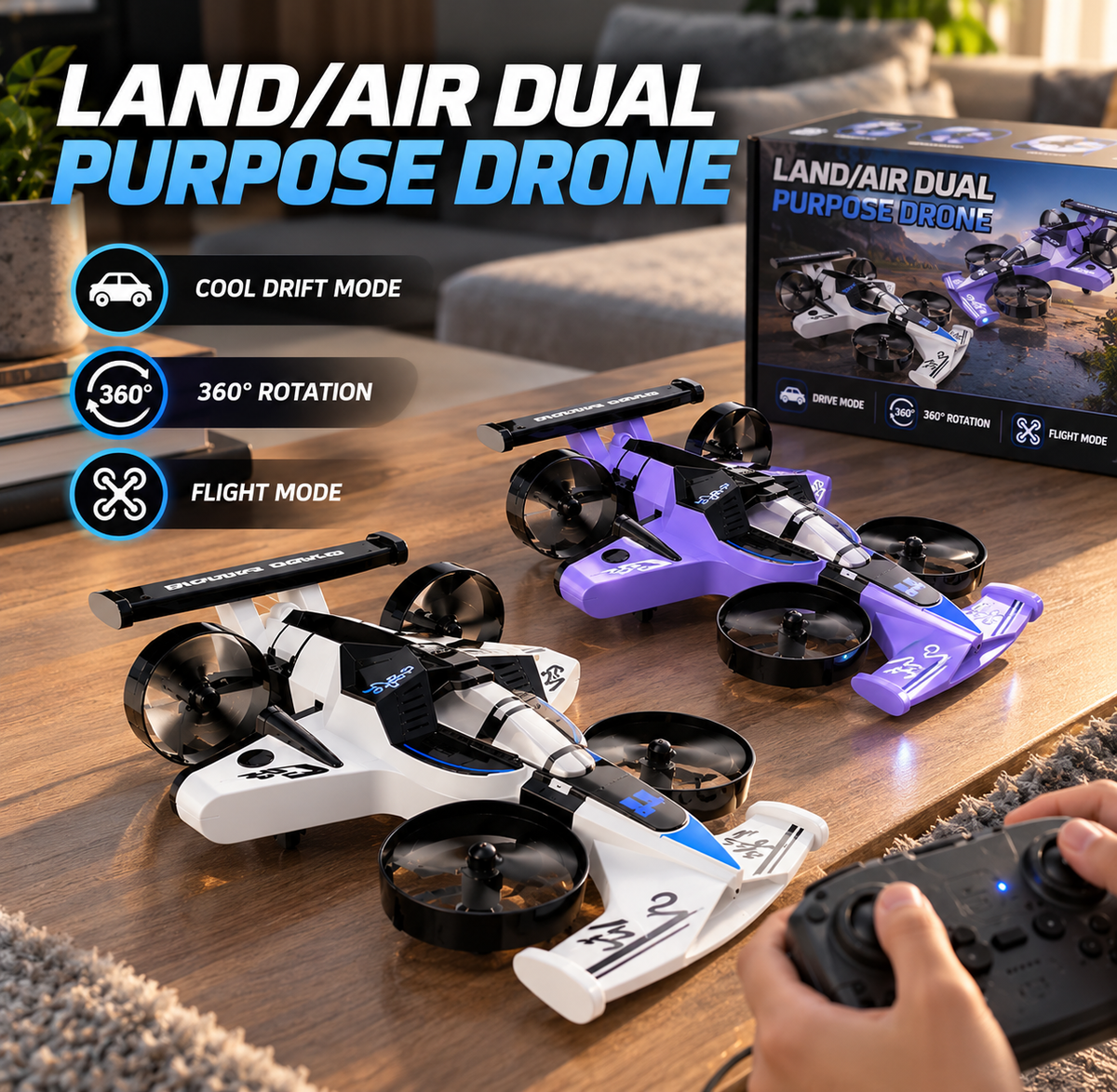 FLYVORY™ 2-in-1 Flying RC Car