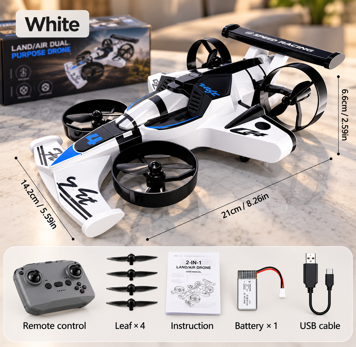 FLYVORY™ 2-in-1 Flying RC Car